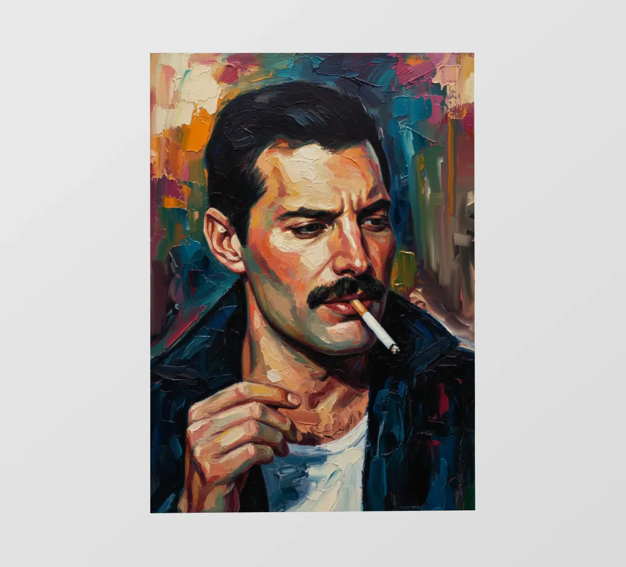 Freddie Mercury che fuma pellicola backlit da Lembayung art