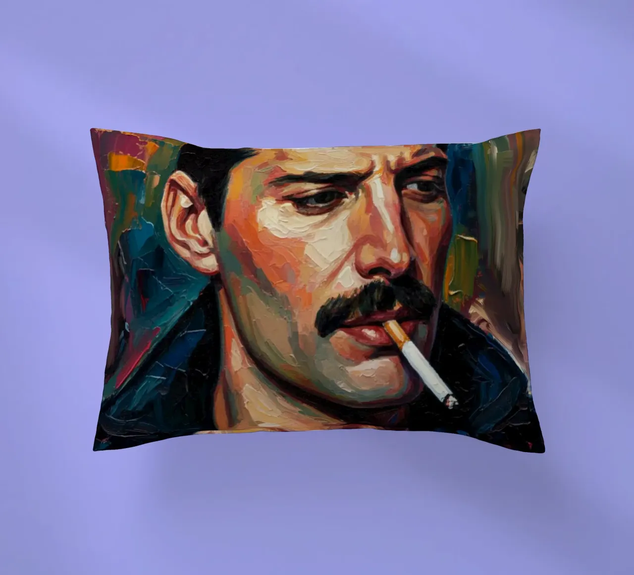 Freddie Mercury che fuma cuscino da Lembayung art