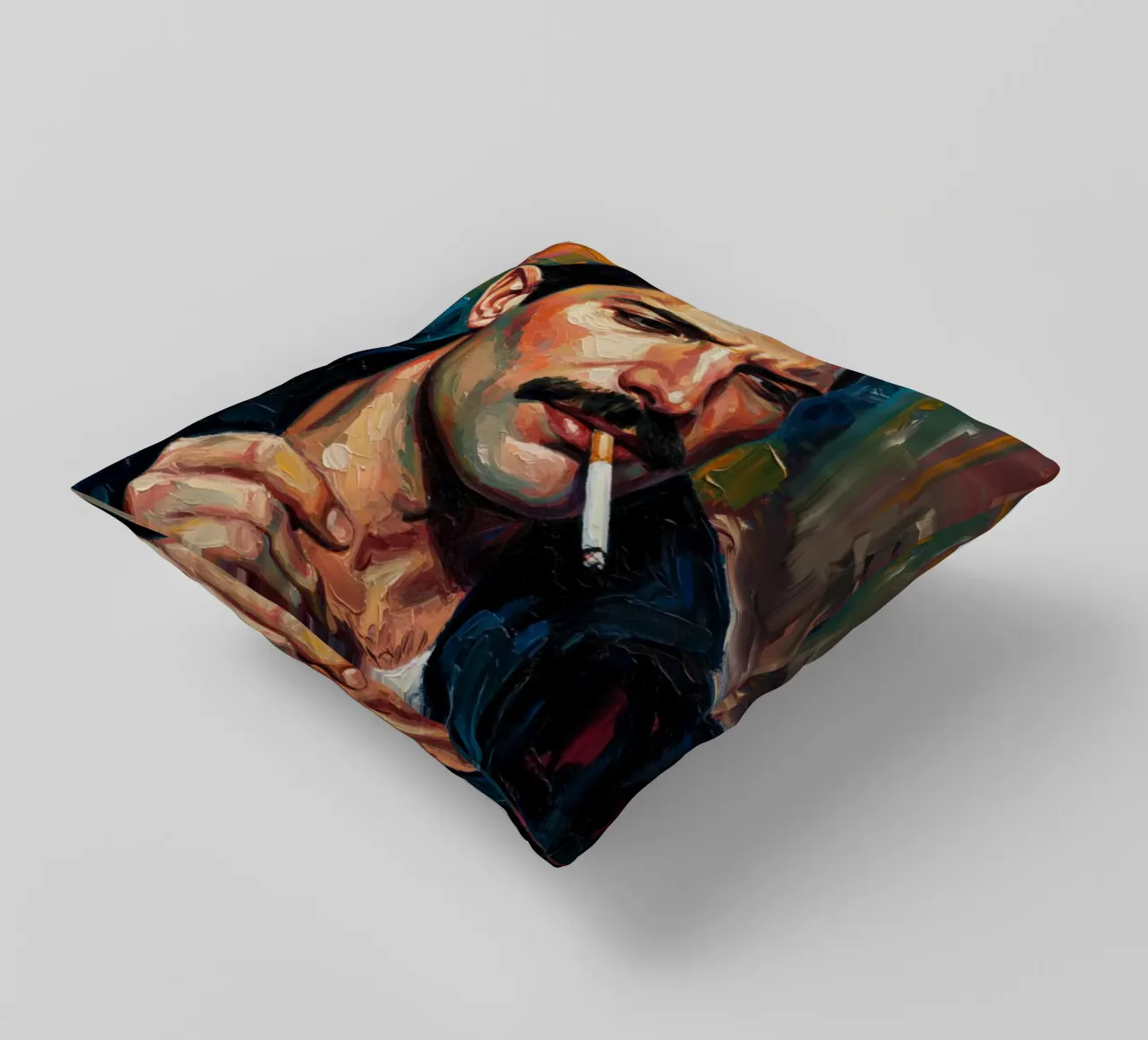 Freddie Mercury che fuma cuscino da Lembayung art