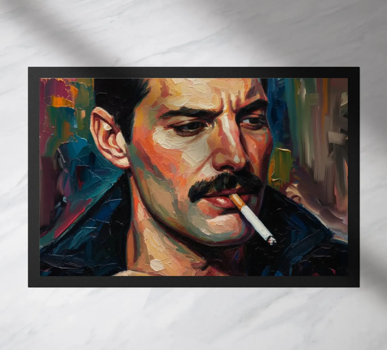 Freddie Mercury che fuma zerbino da Lembayung art