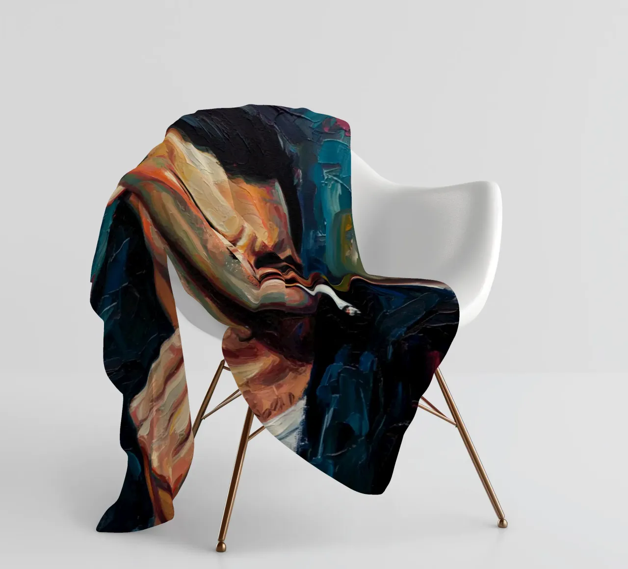 Freddie Mercury che fuma coperta in pile da Lembayung art