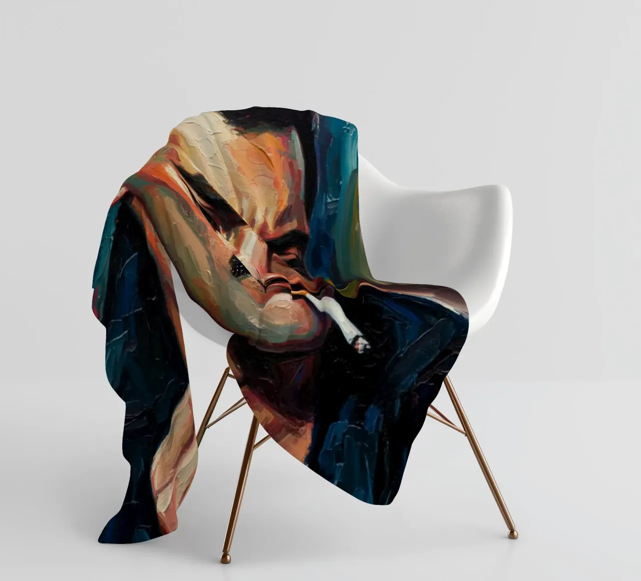 Freddie Mercury che fuma coperta in pile da Lembayung art