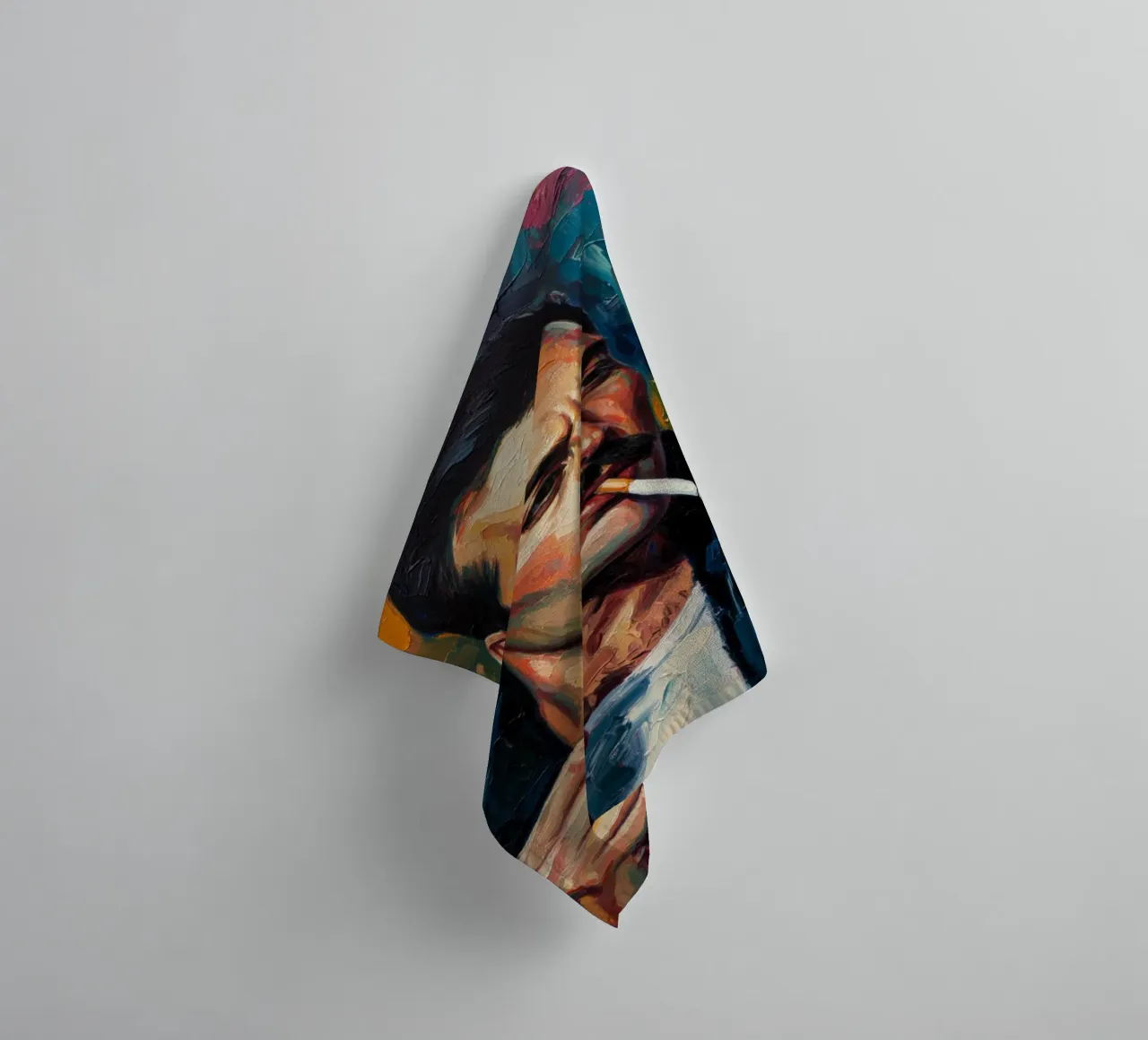 Freddie Mercury che fuma asciugamano da bagno da Lembayung art