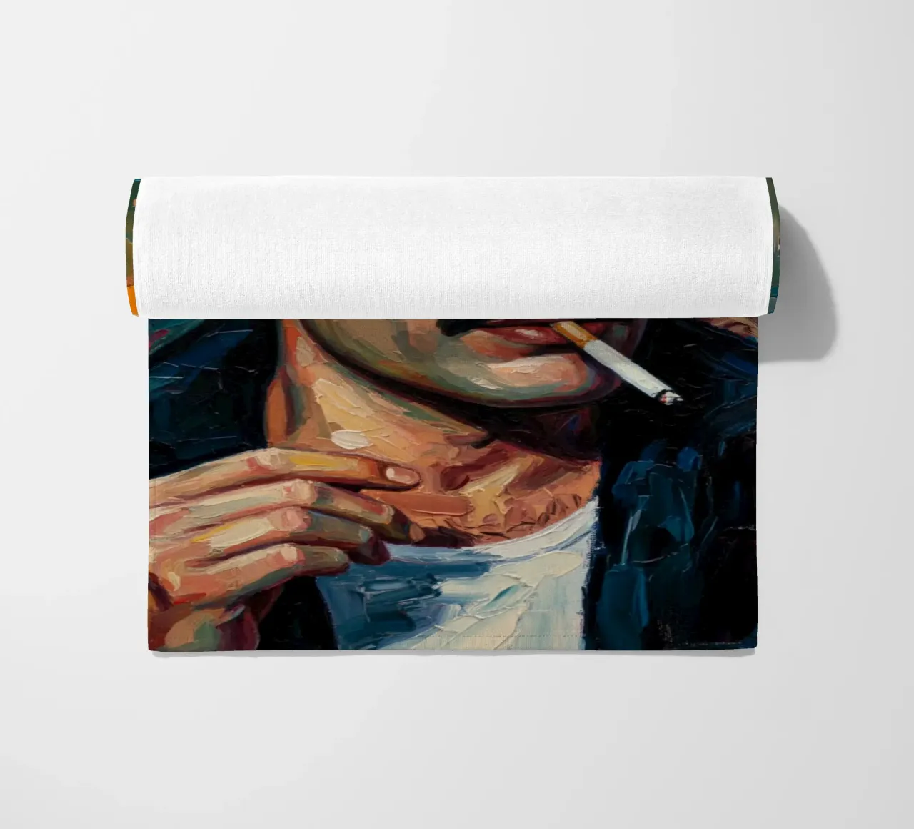 Freddie Mercury che fuma telo mare da Lembayung art