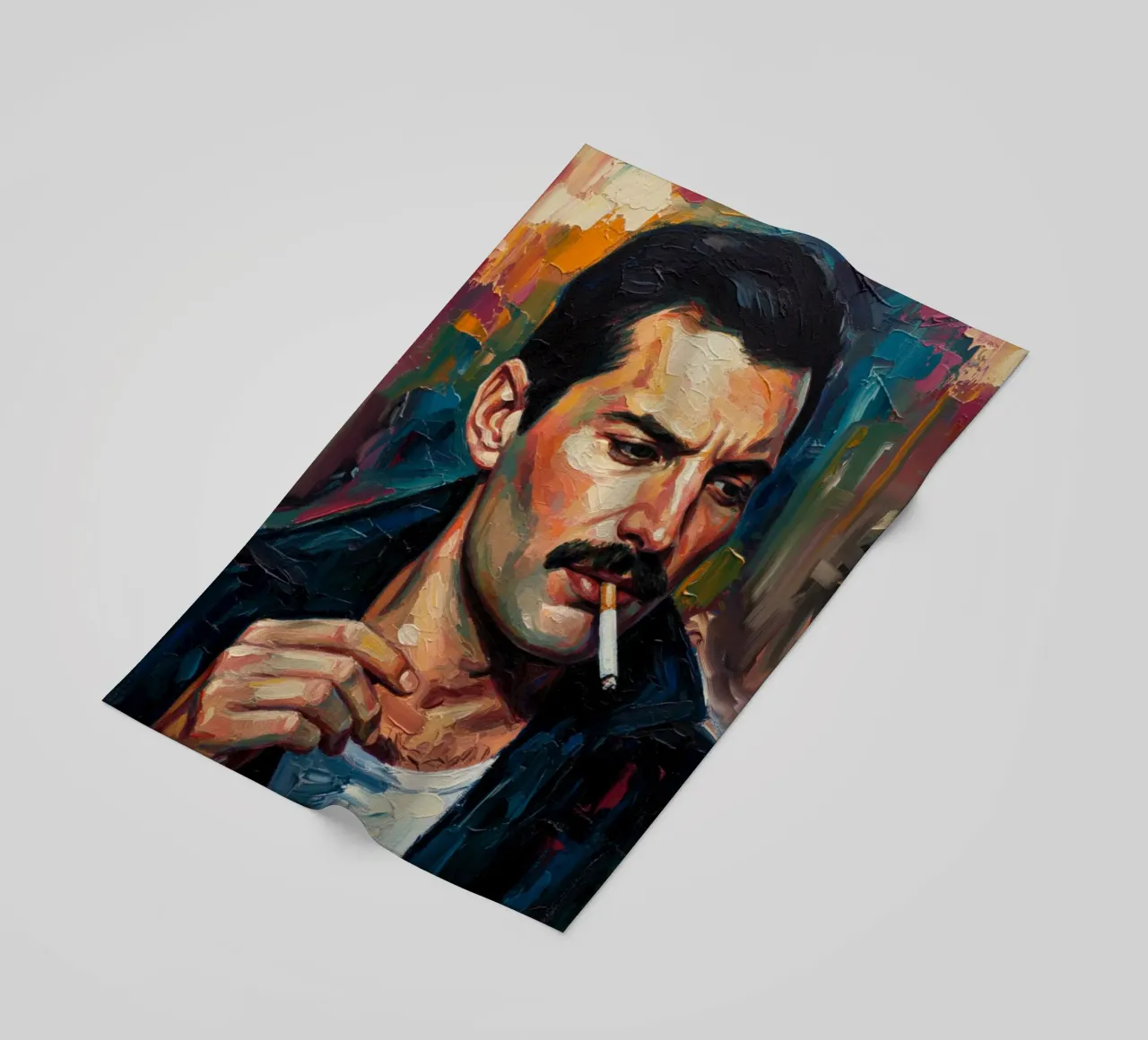 Freddie Mercury che fuma telo mare da Lembayung art