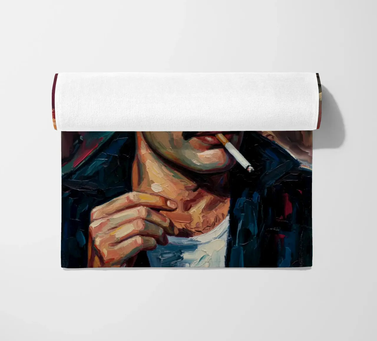 Freddie Mercury che fuma telo mare da Lembayung art