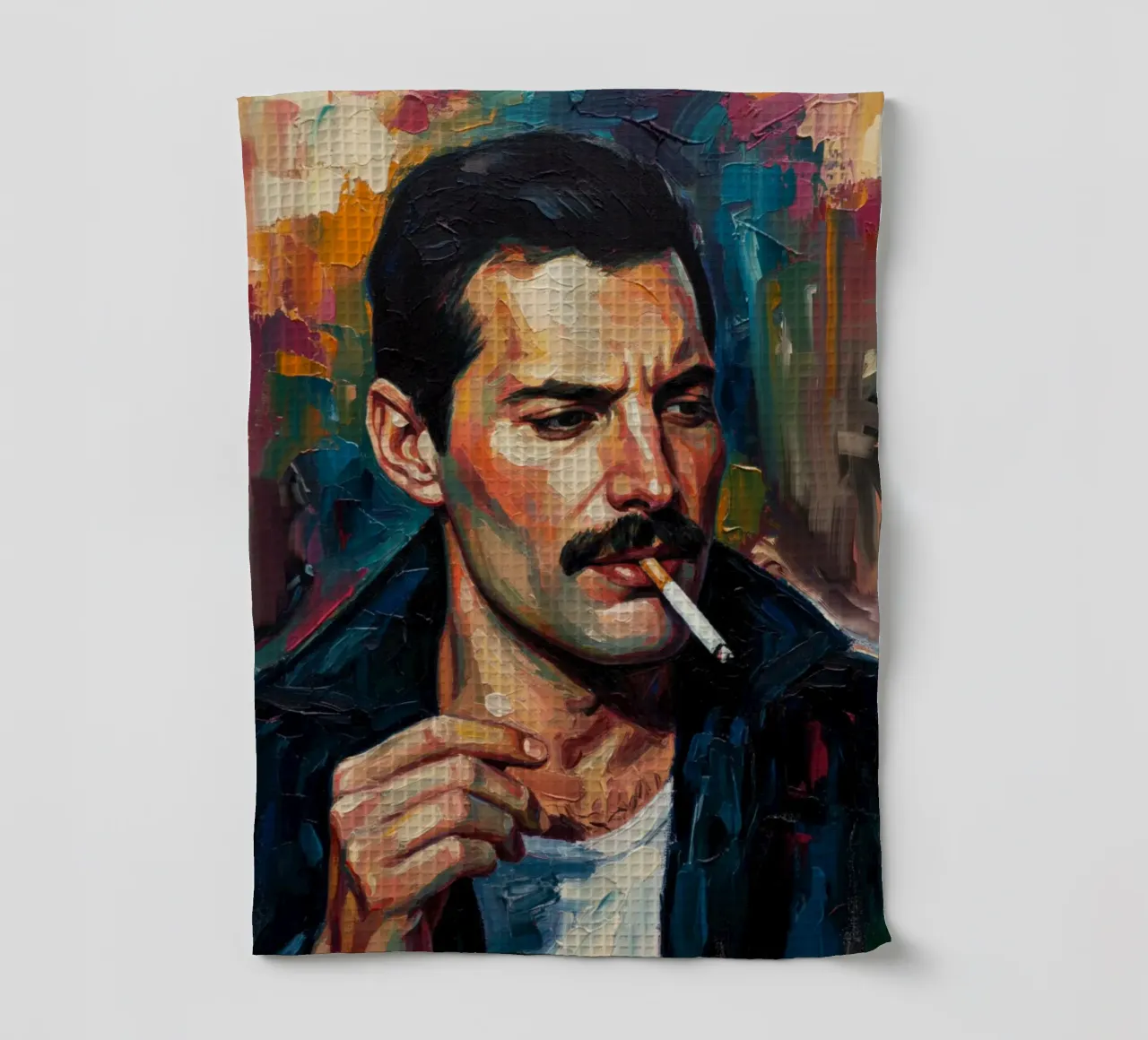 Freddie Mercury che fuma canovaccio da cucina da Lembayung art