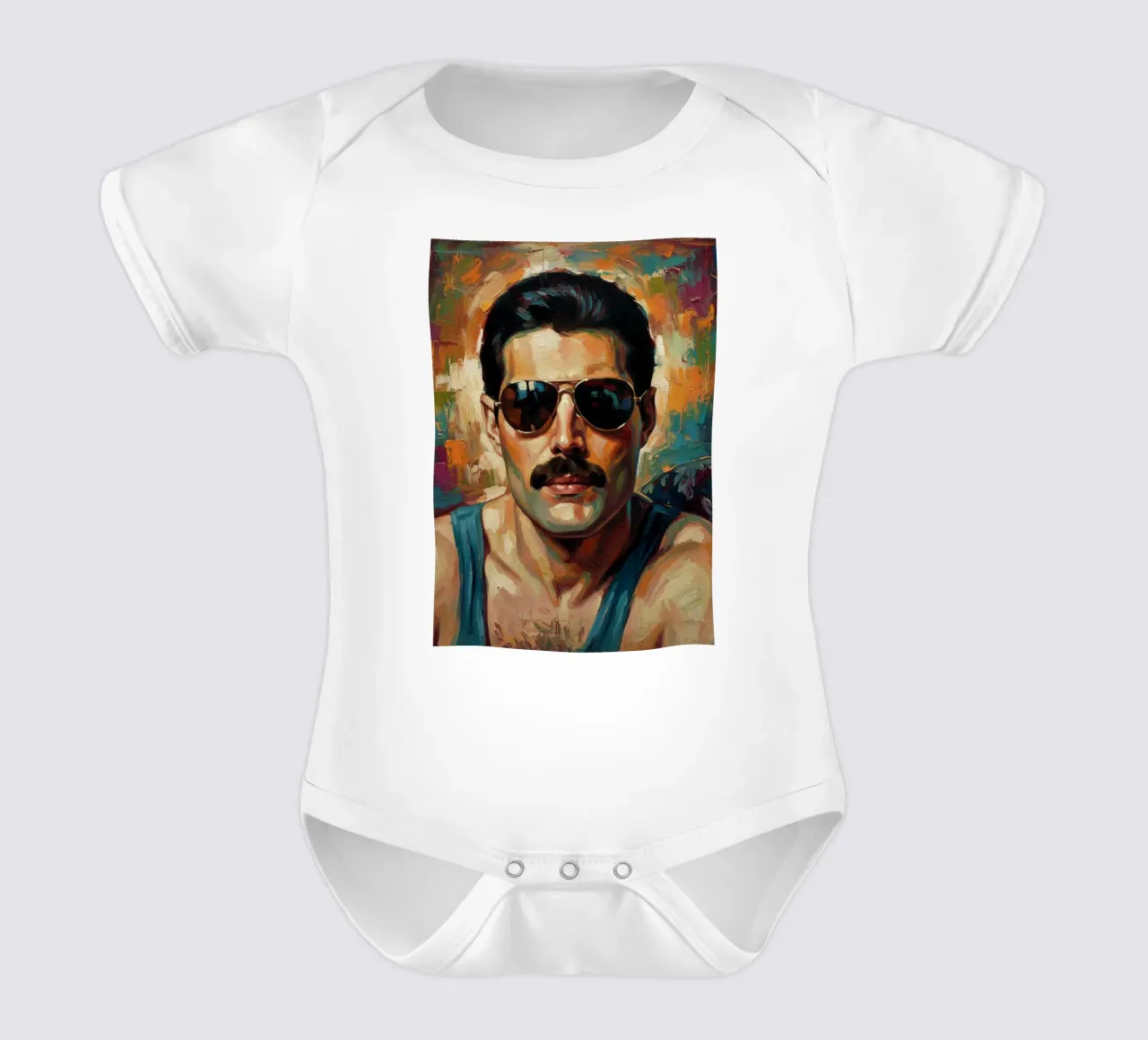 L'icona di Freddie Mercury body neonato maniche corte da Lembayung art