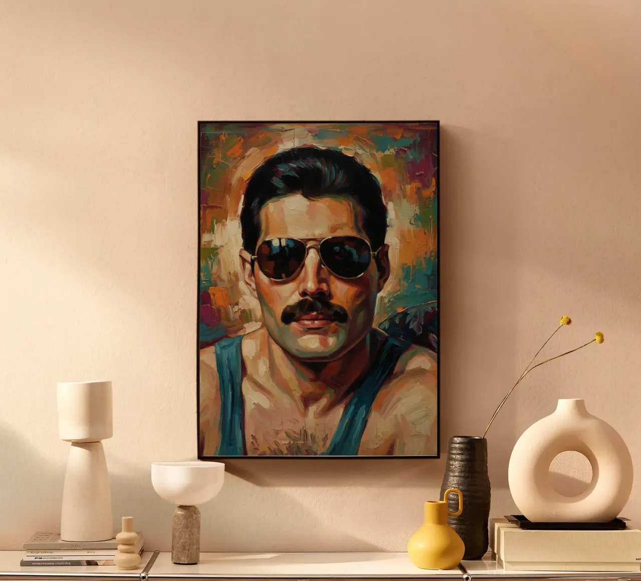 L'icona di Freddie Mercury alluminio dibond da Lembayung art