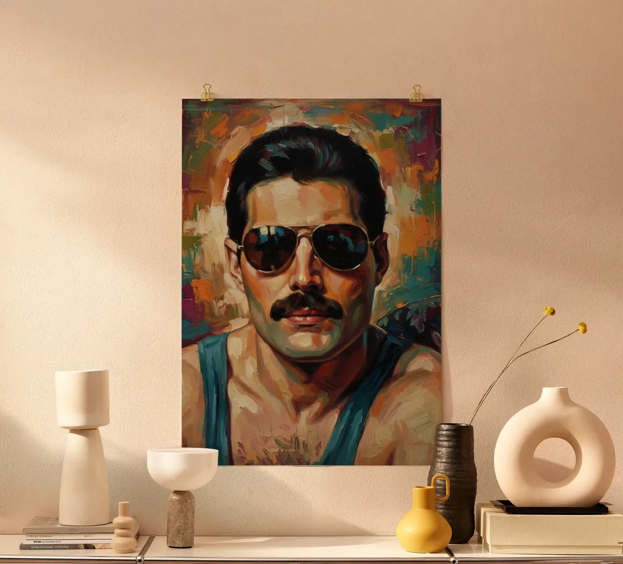 L'icona di Freddie Mercury carta hahnemühle da Lembayung art