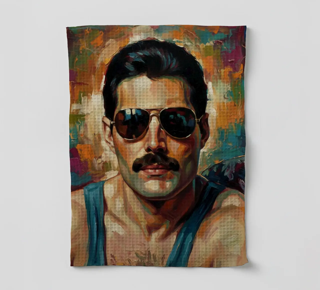 L'icona di Freddie Mercury canovaccio da cucina da Lembayung art