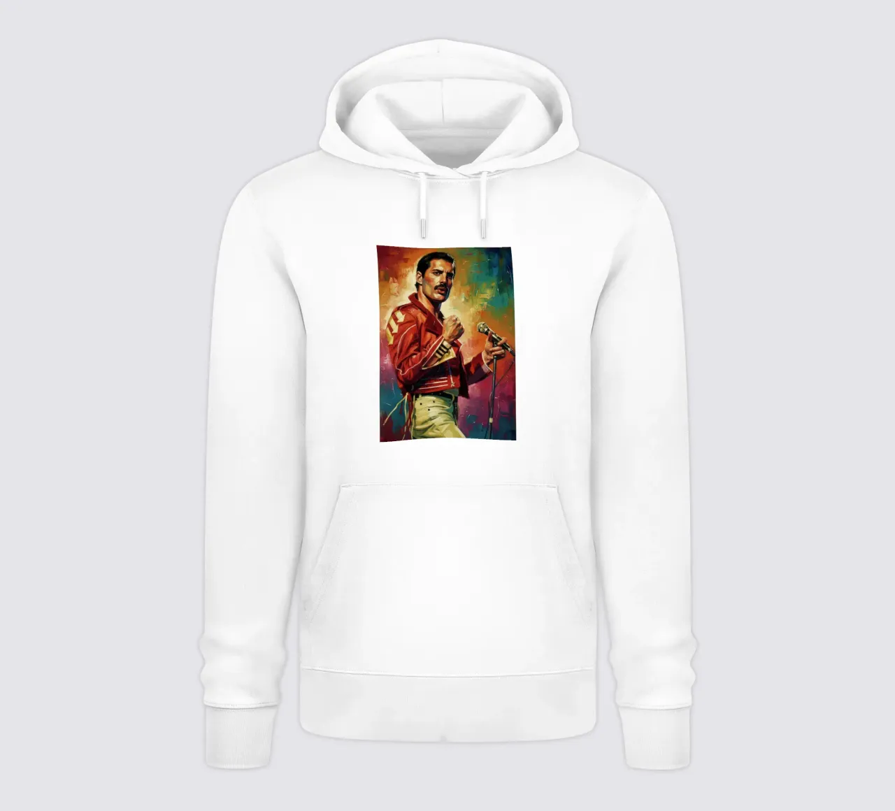 Freddie Mercury - Queen felpa con cappuccio da Lembayung art