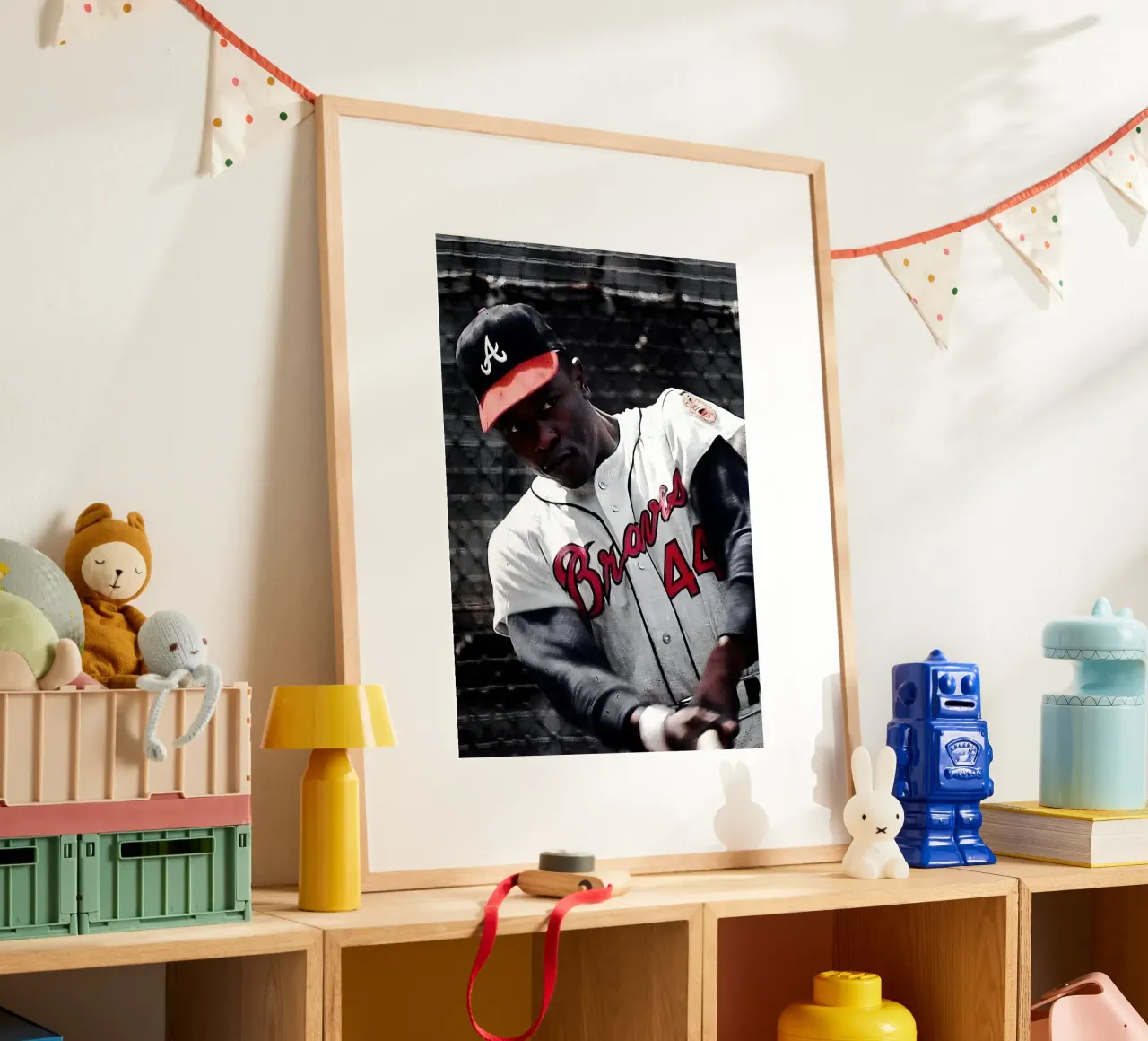 Hank Aaron carta hahnemühle da Low poly art
