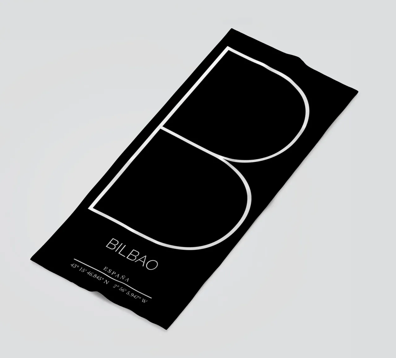 BILBAO - nero beach towel by CityLights
