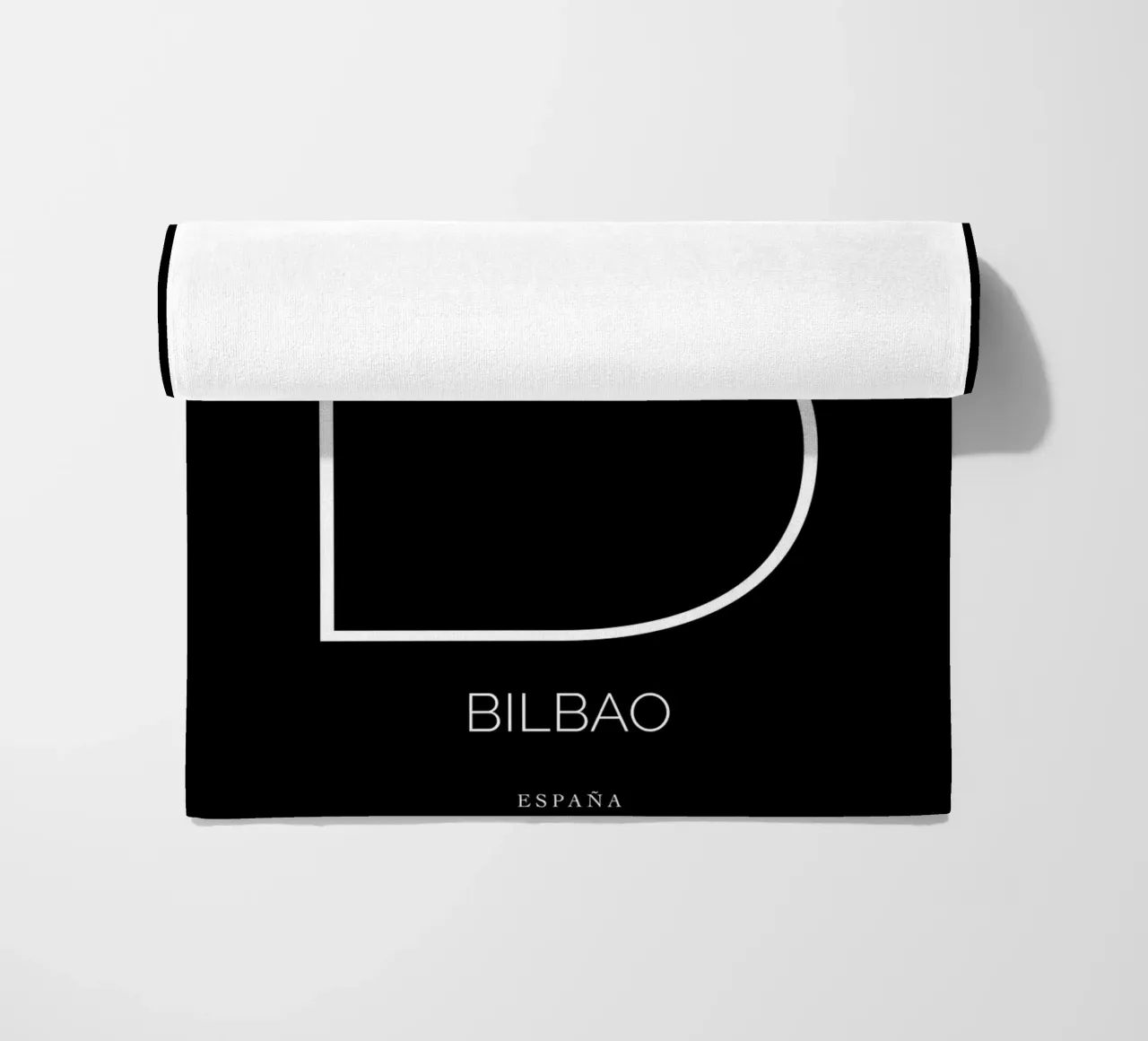BILBAO - nero beach towel by CityLights