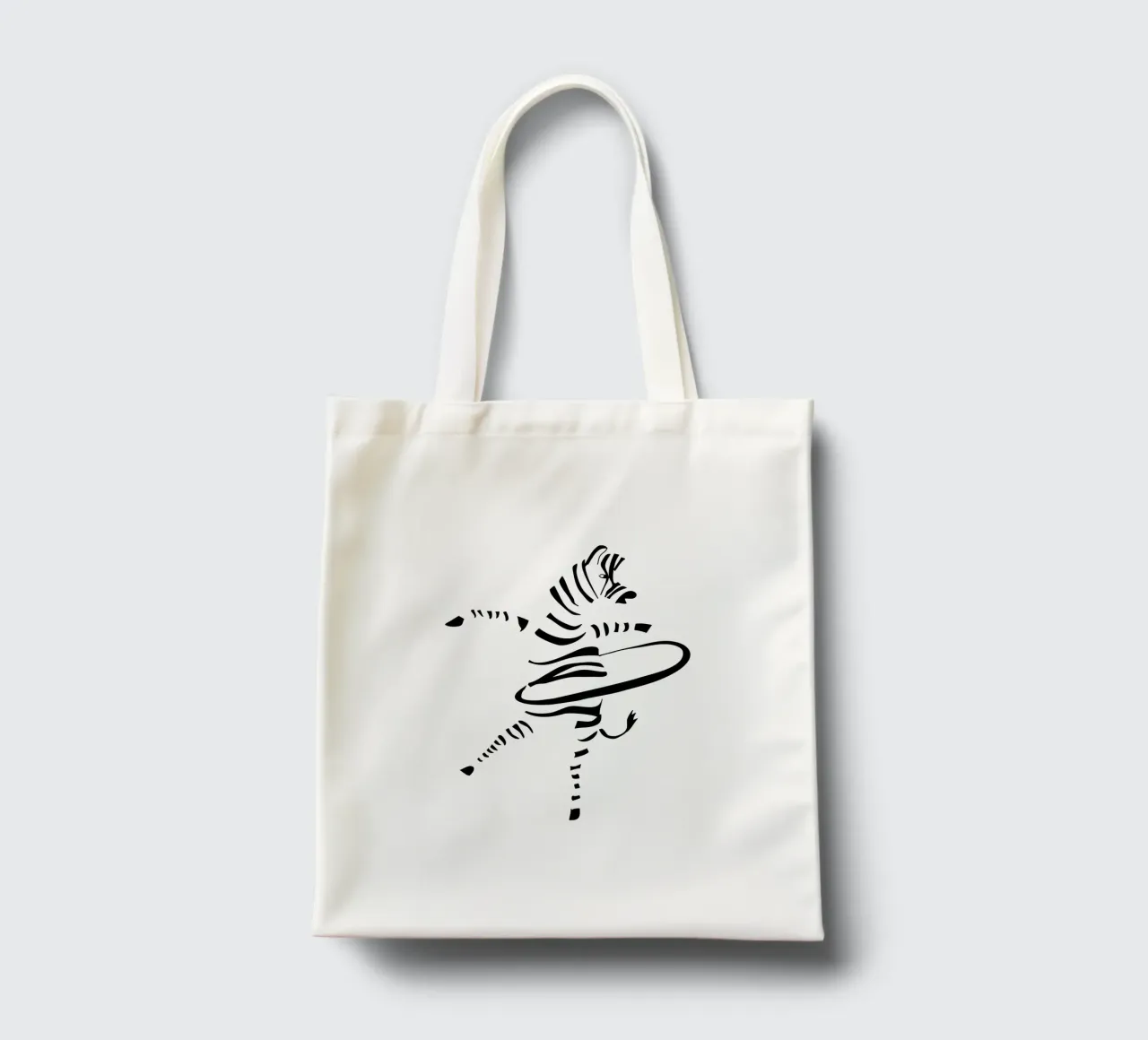 Hula-Hoop Zebra borsa in juta da Christina Heitmann