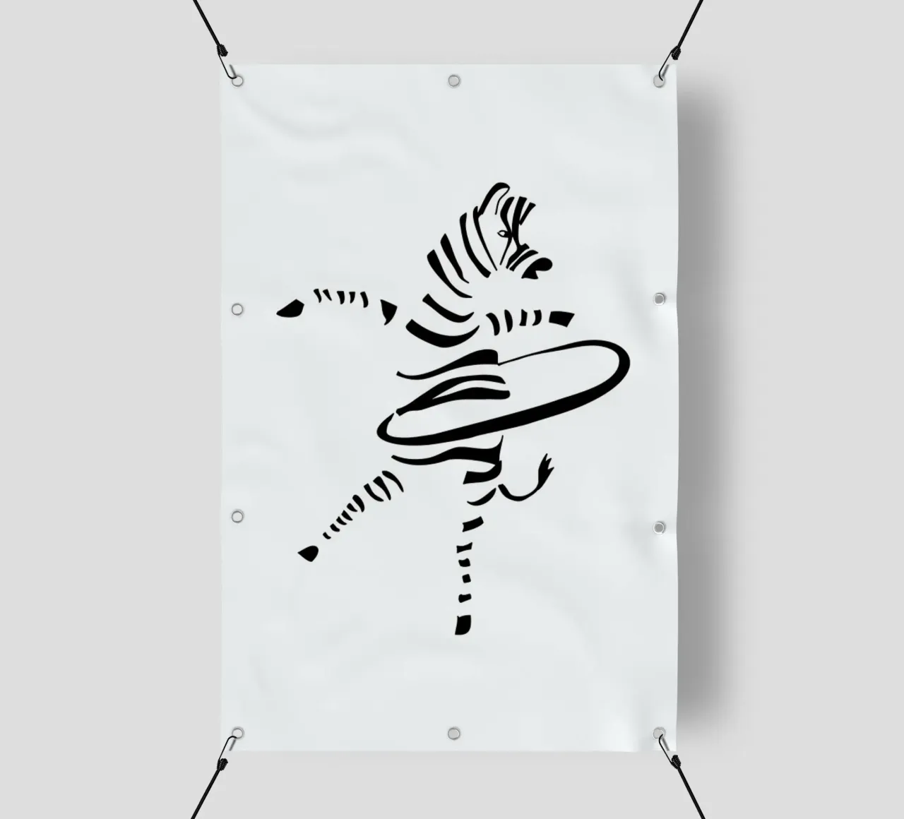 Hula-Hoop Zebra telo in pvc da Christina Heitmann