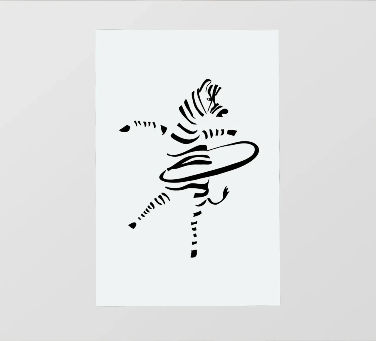 Hula-Hoop Zebra telo in pvc da Christina Heitmann