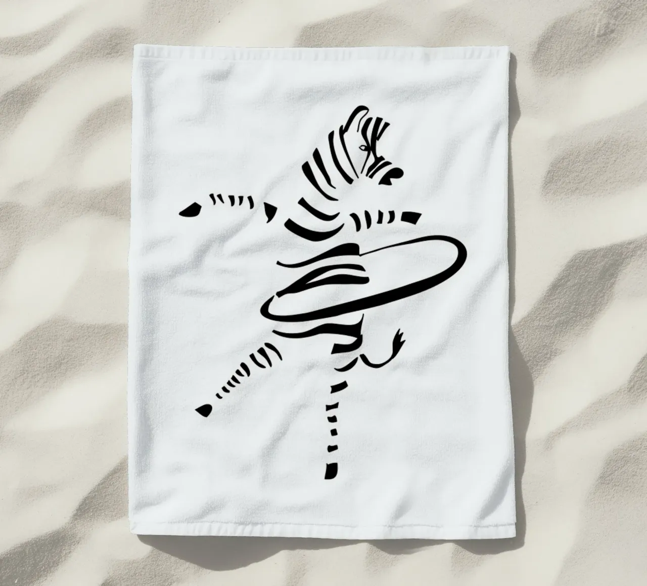 Hula-Hoop Zebra telo mare da Christina Heitmann
