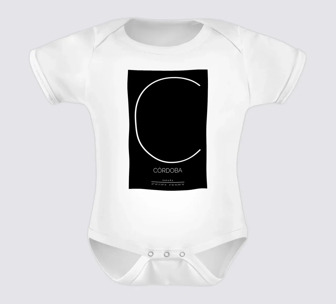 CORDOBA - nero body neonato maniche corte da CityLights