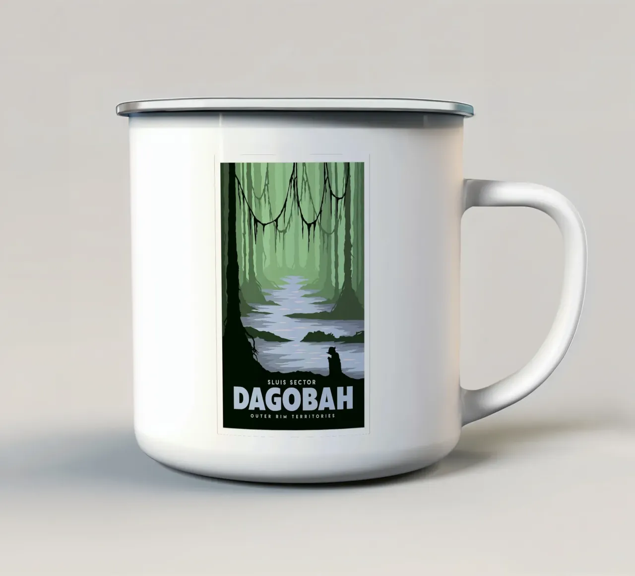 Sluis Sector Dagobah tazza in smalto da Robert Hoff