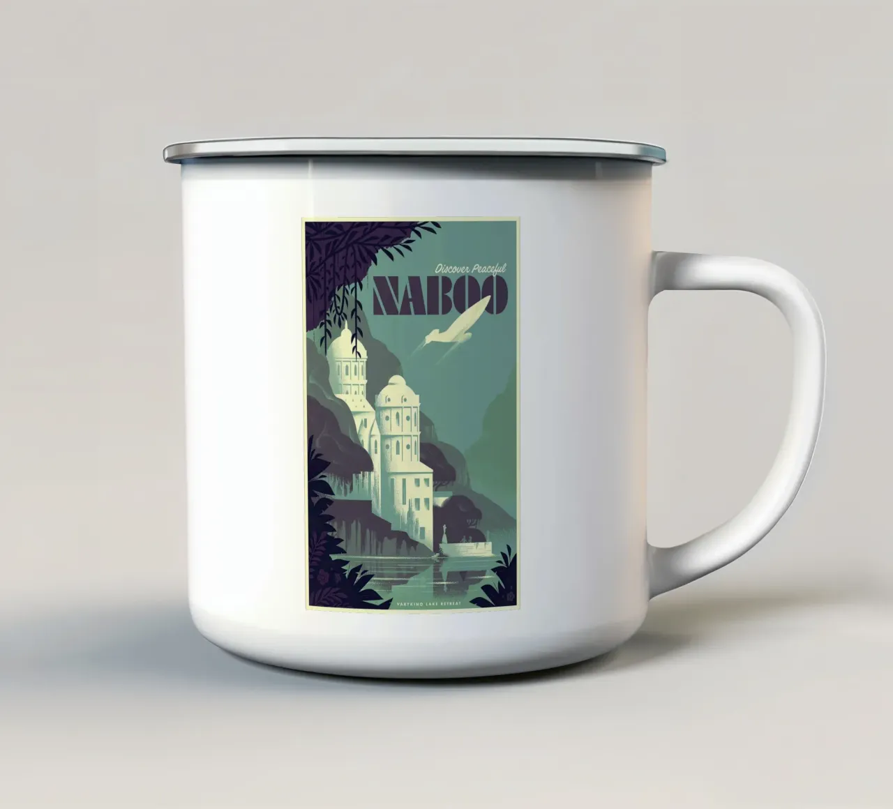 Discover Peaceful Naboo tazza in smalto da Robert Hoff