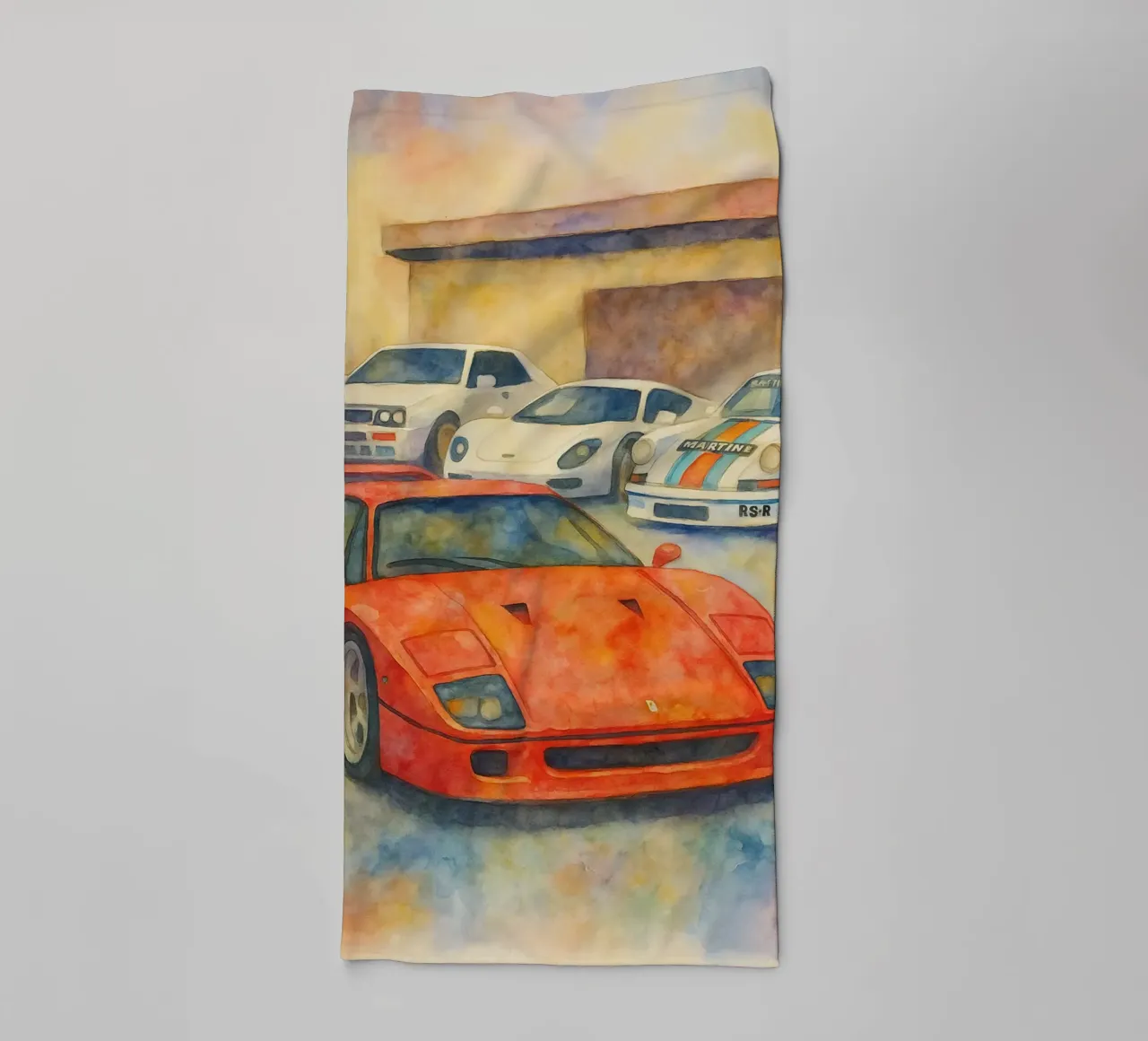Oldtimer-Zeichnung Handtuch von orchida