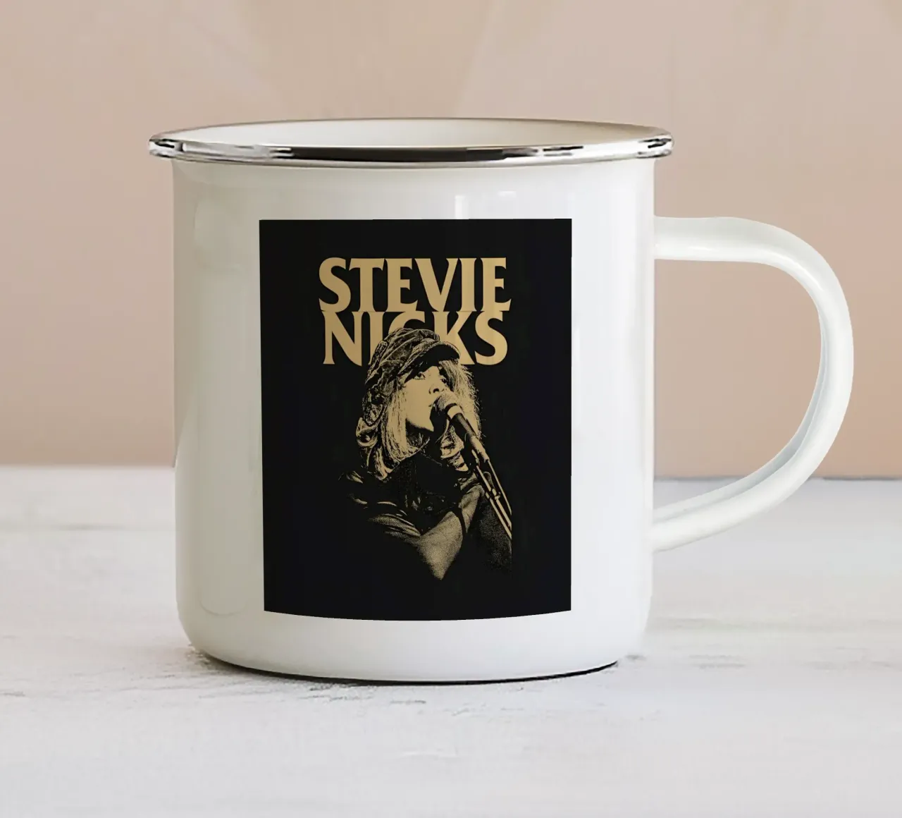 Stevie Nicks tazza in smalto da vintage