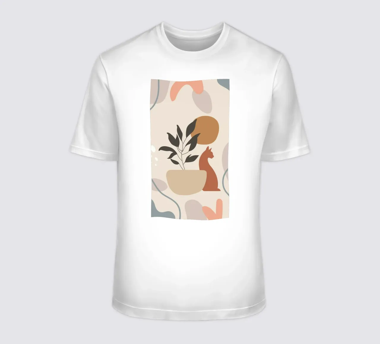 cat with vase shape t-shirt da Grant