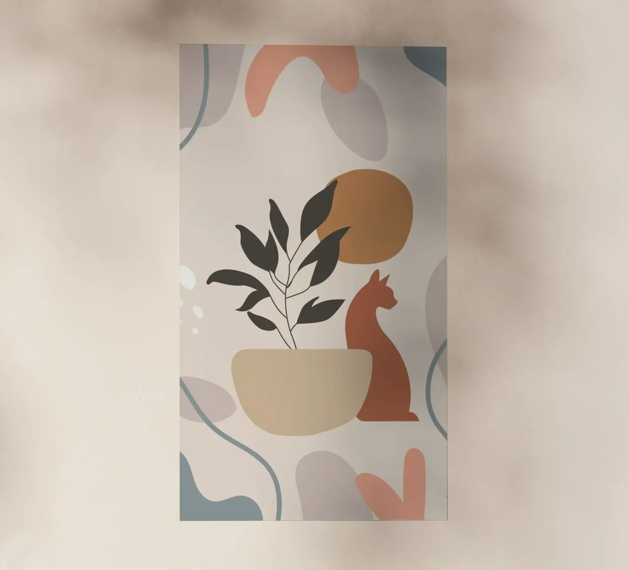 cat with vase shape pellicola backlit da Grant