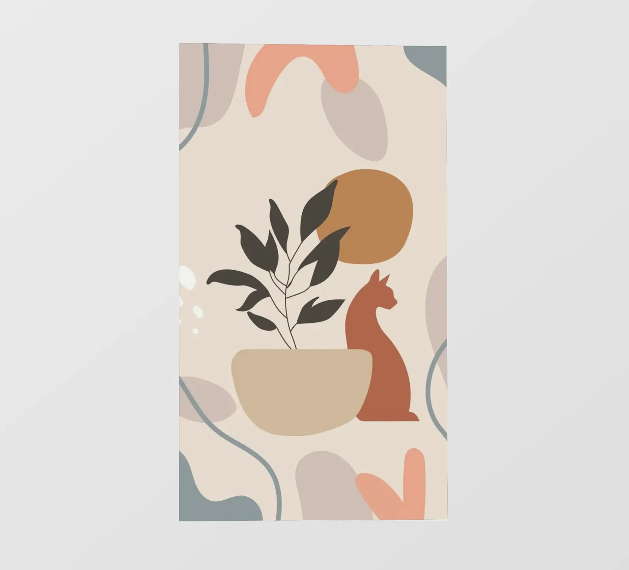 cat with vase shape telo in pvc da Grant