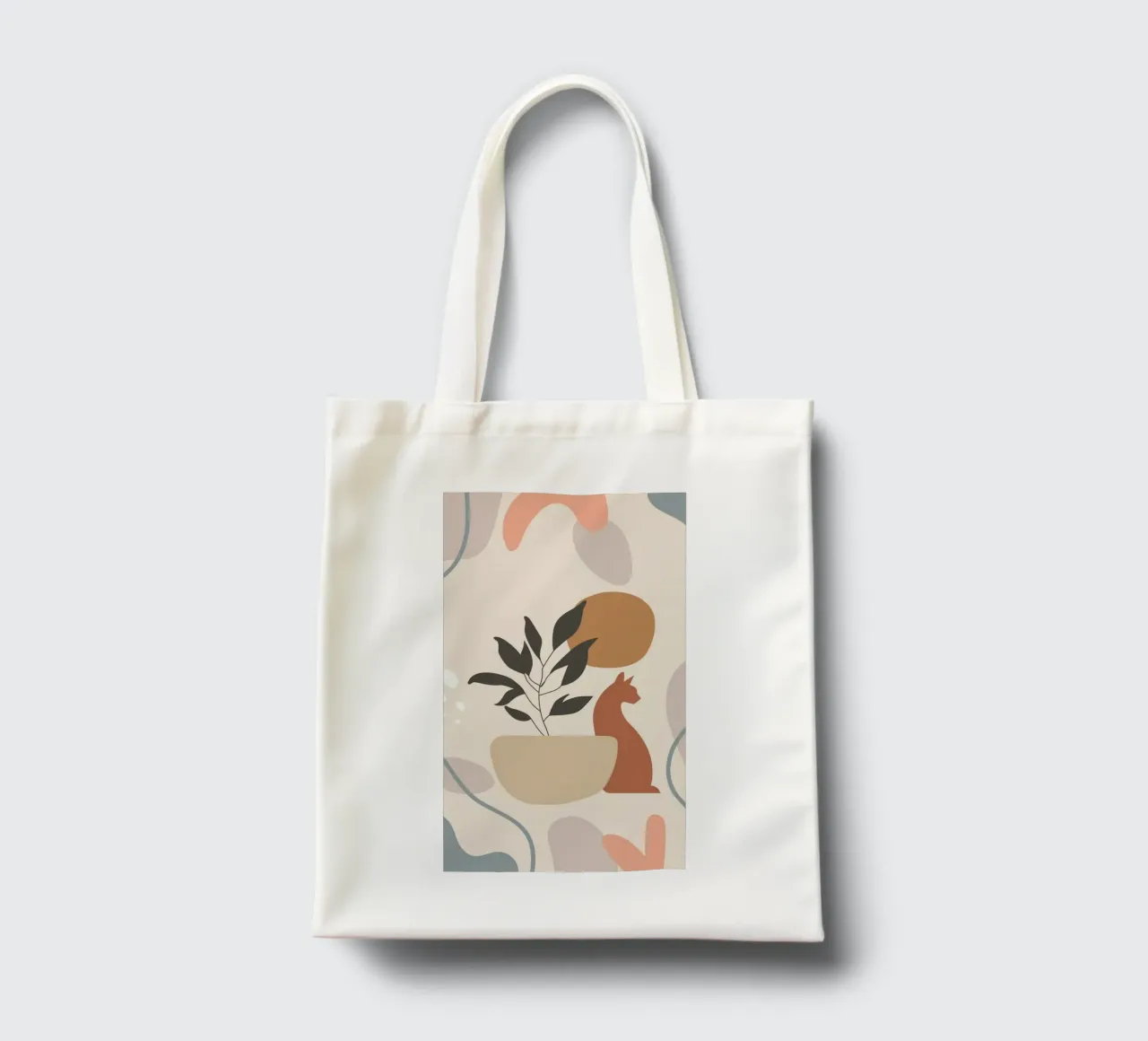cat with vase shape borsa in juta da Grant