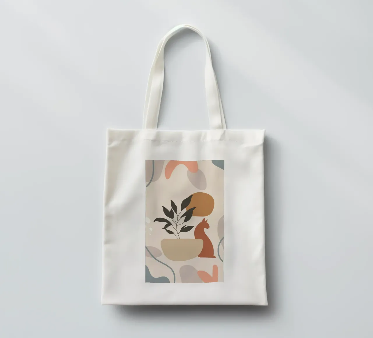 cat with vase shape borsa in juta da Grant