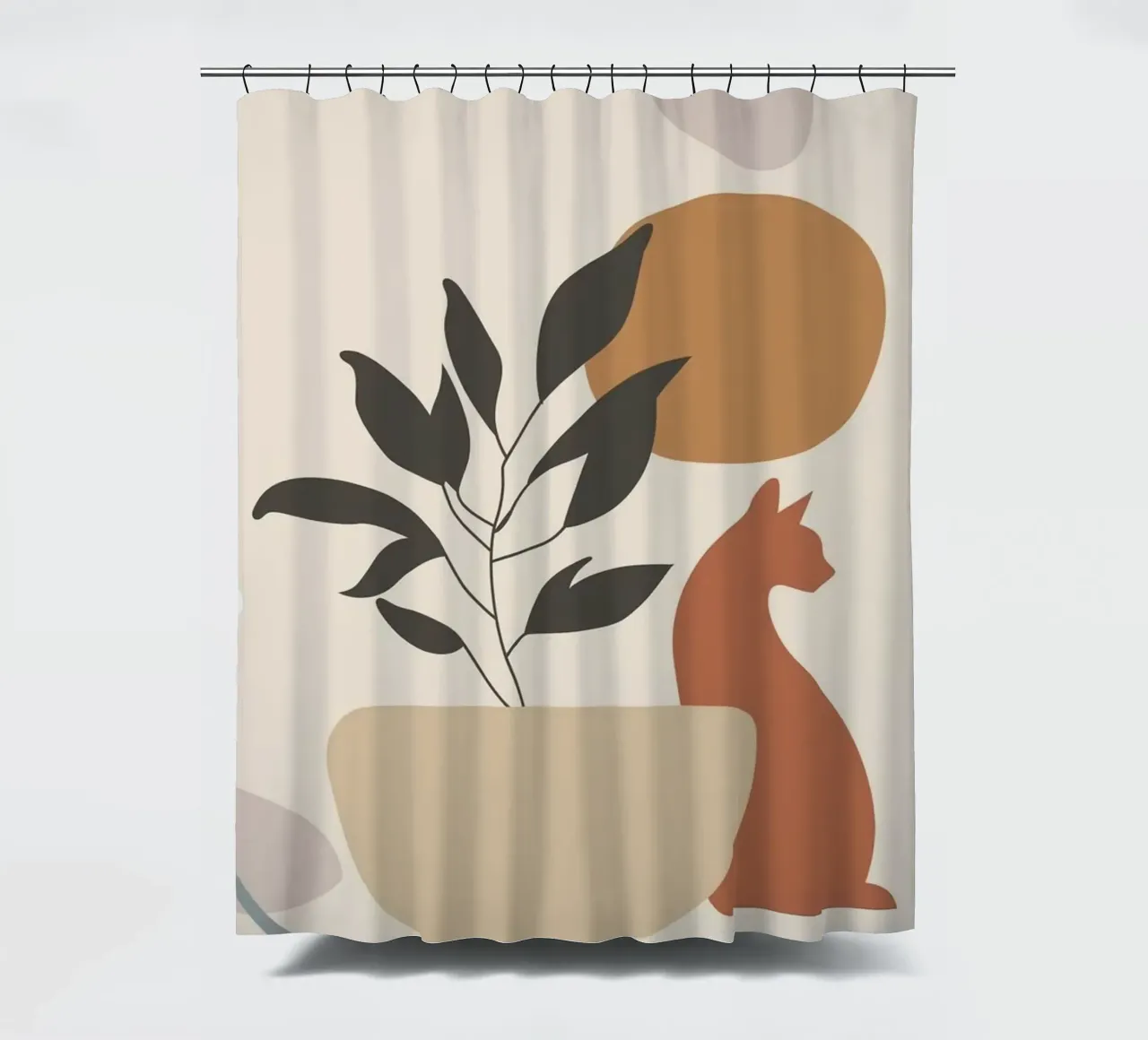 cat with vase shape tenda da doccia da Grant