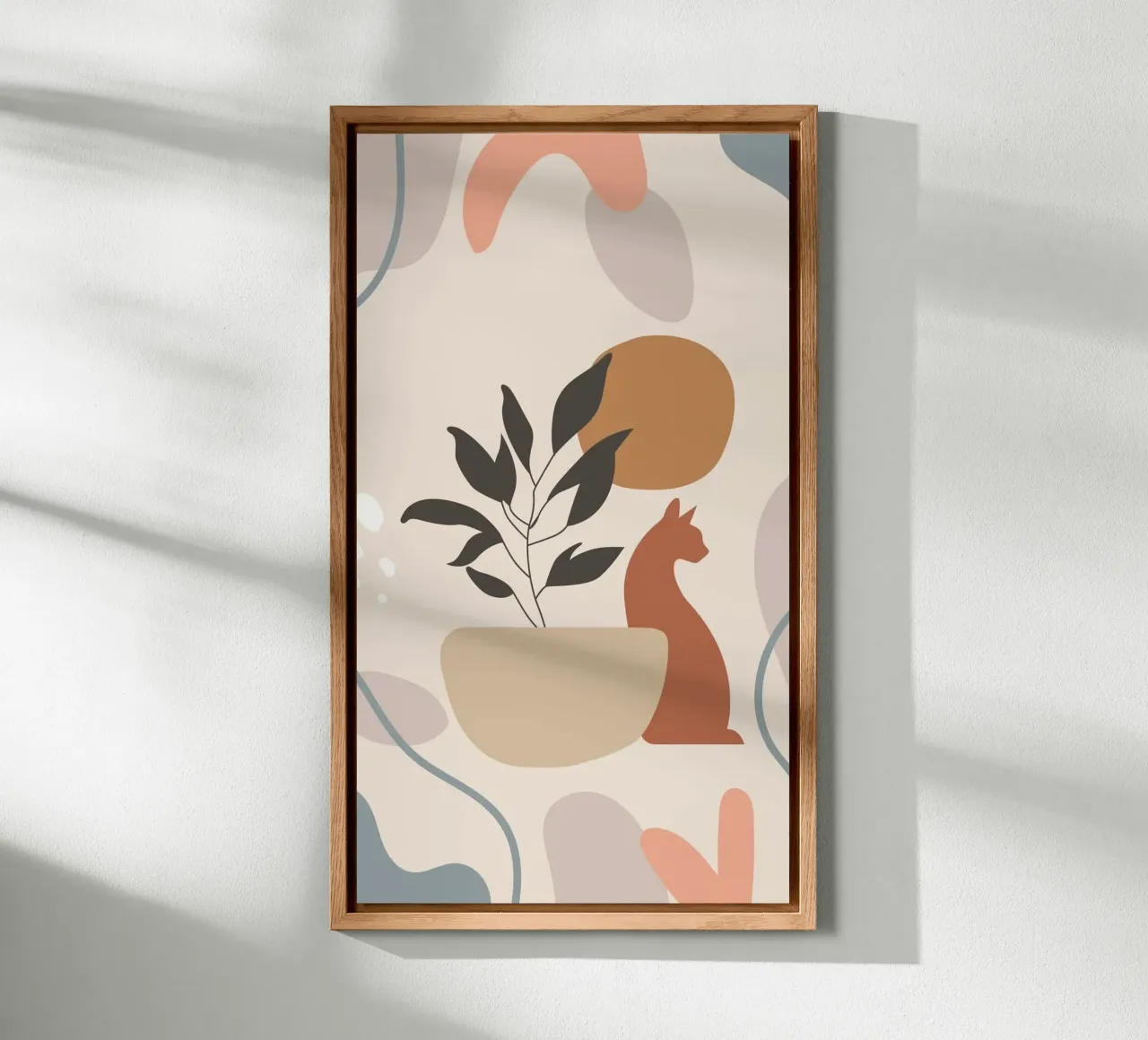 cat with vase shape alluminio dibond da Grant