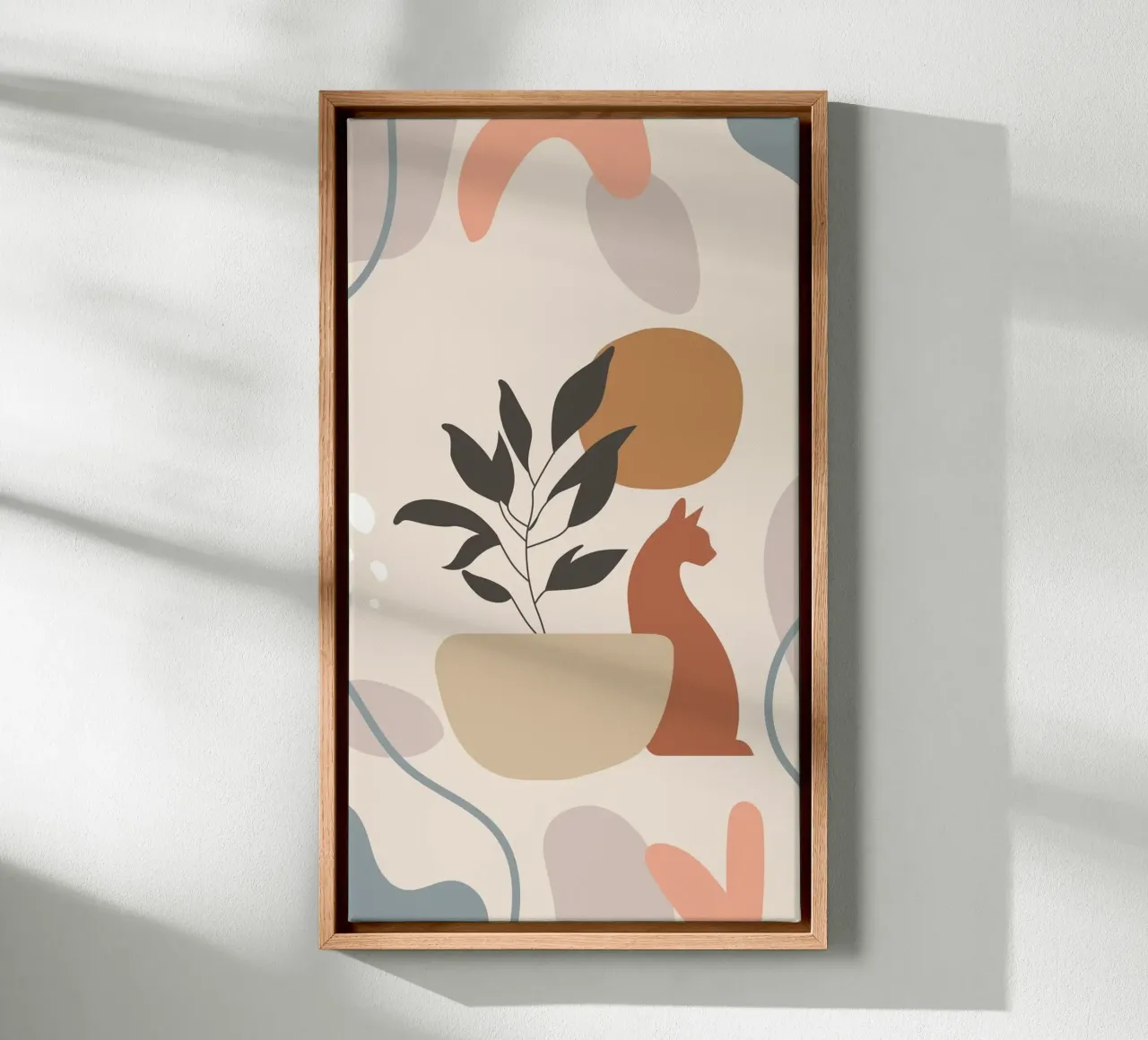 cat with vase shape tela da Grant