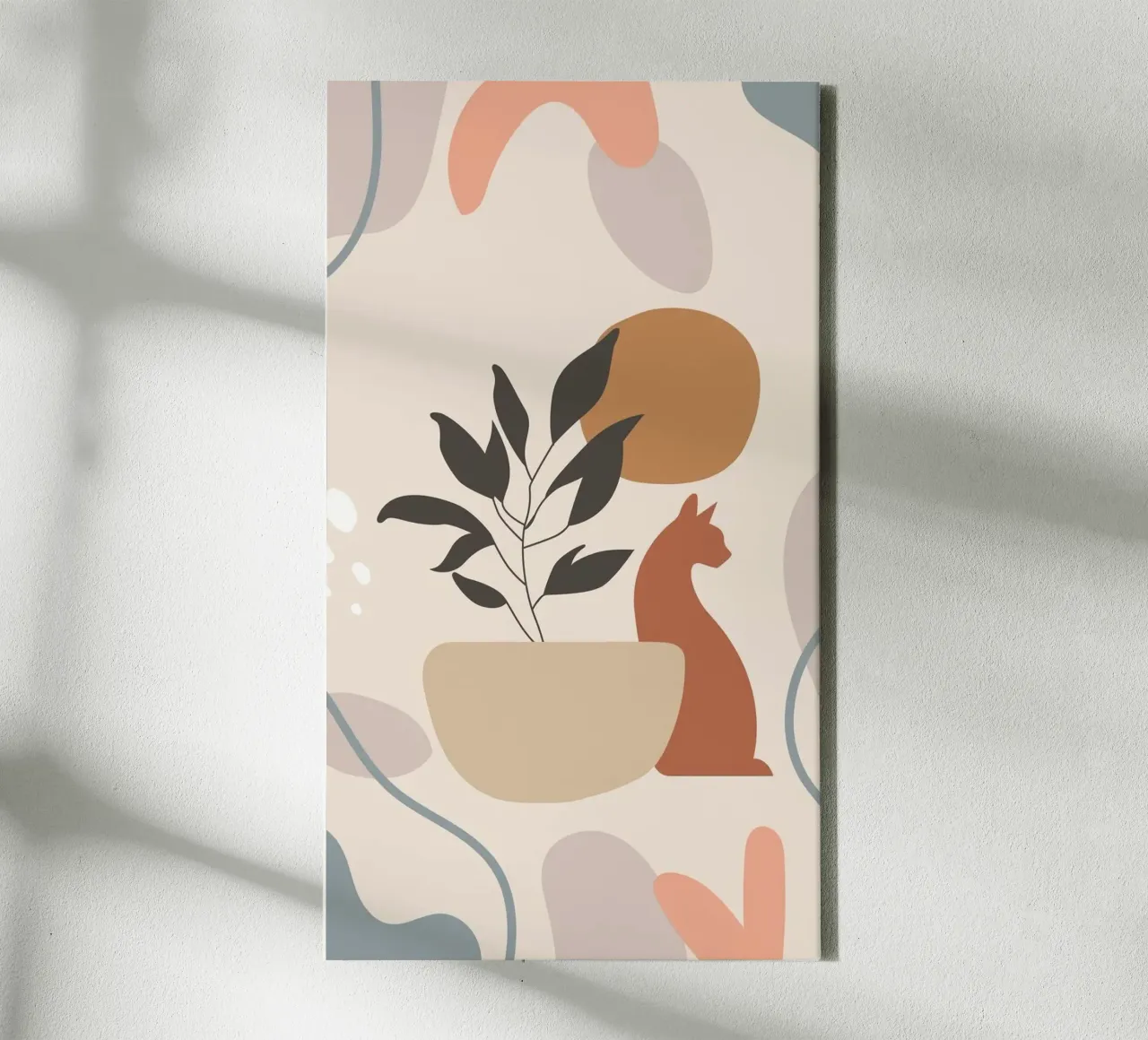 cat with vase shape tela da Grant