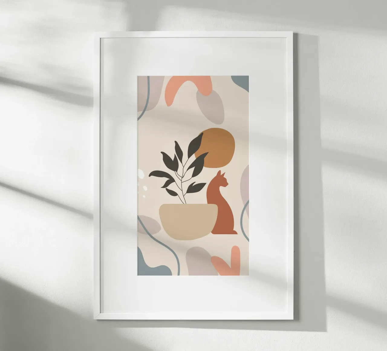 cat with vase shape poster da Grant