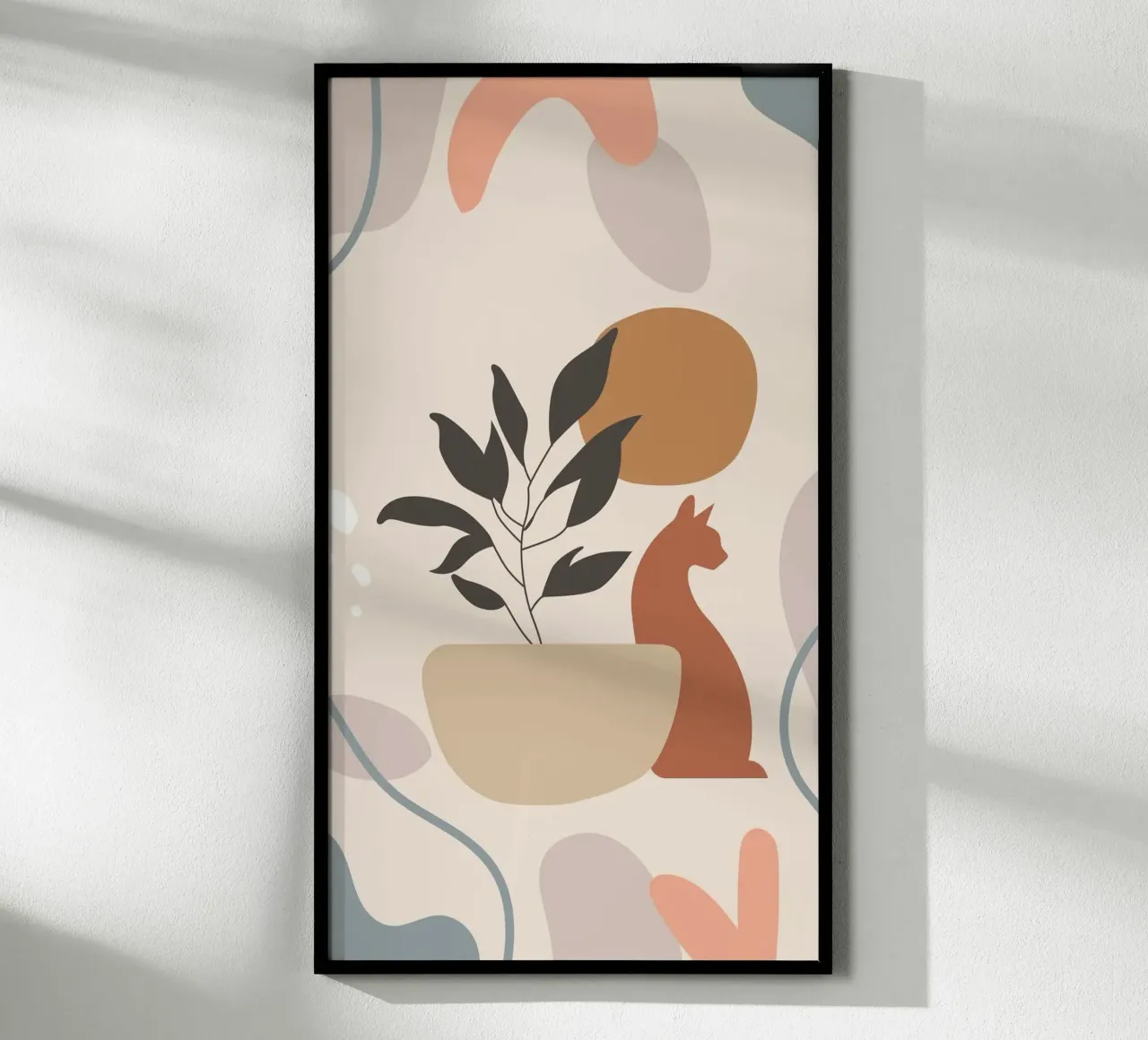 cat with vase shape poster da Grant