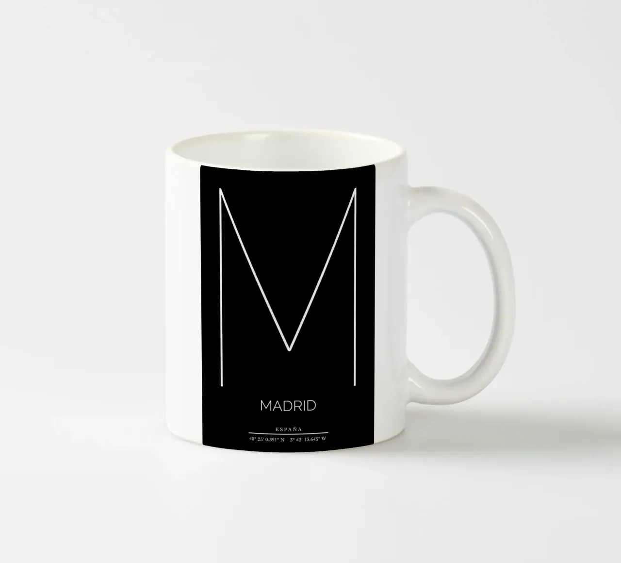 MADRID - nero tazza in ceramica da CityLights