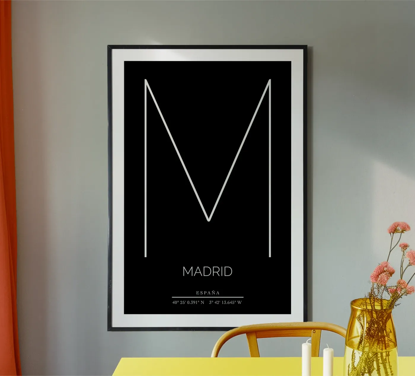 MADRID - nero poster da CityLights