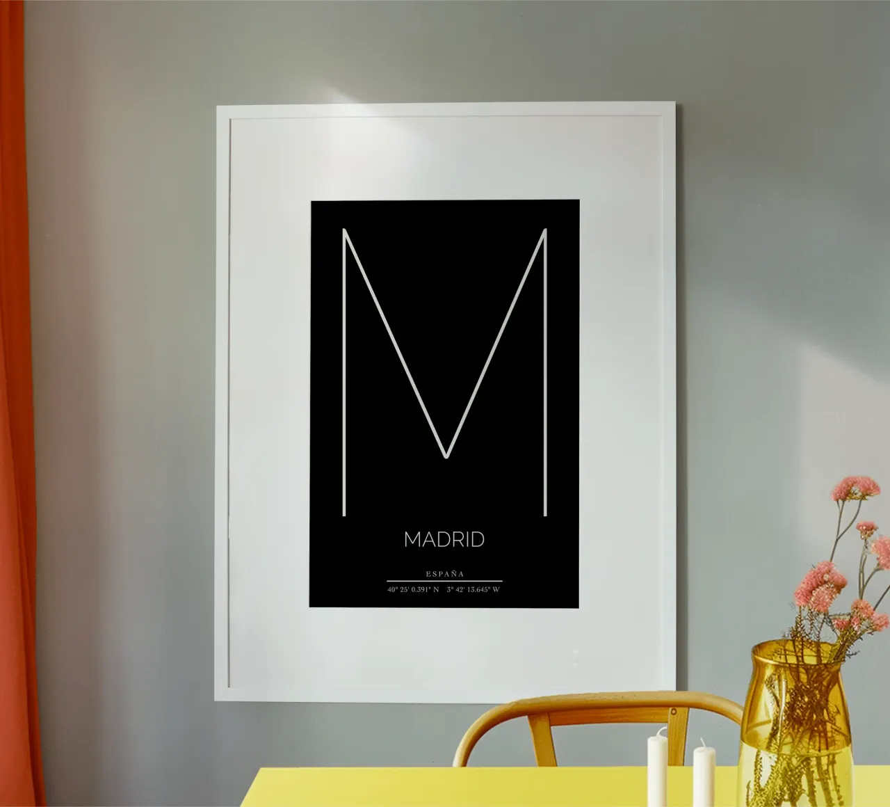 MADRID - nero poster da CityLights