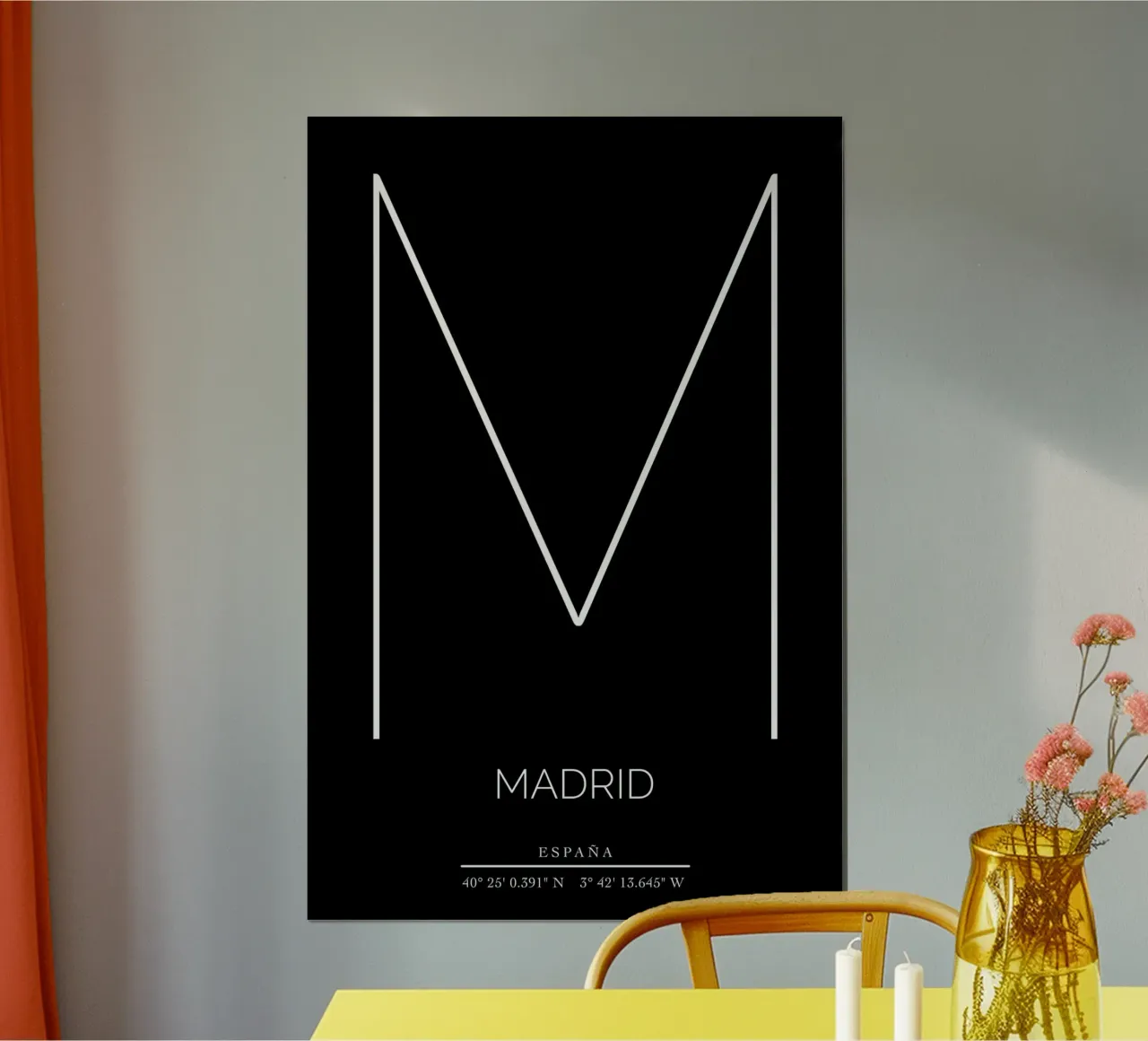 MADRID - nero poster da CityLights