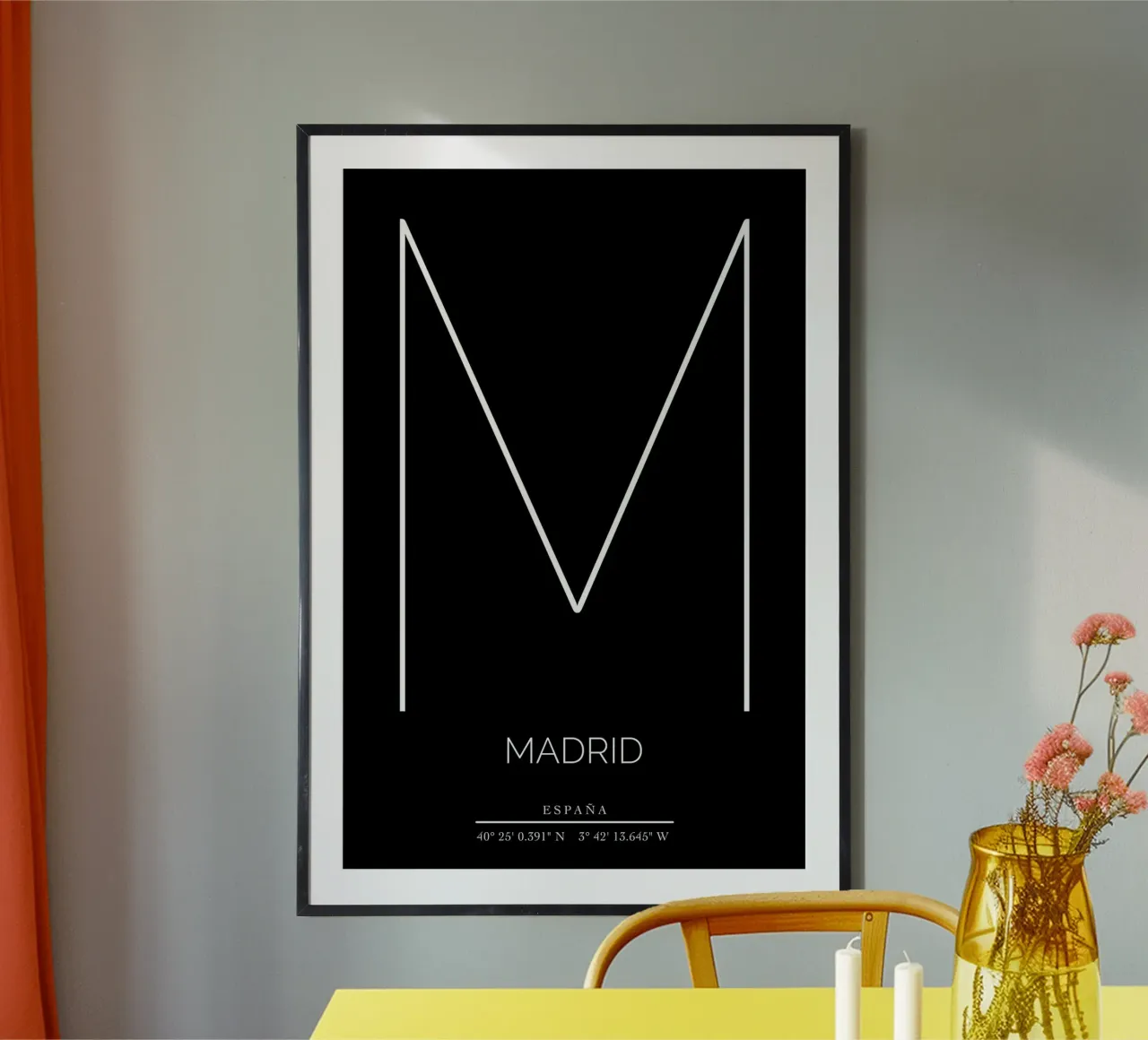 MADRID - nero poster da CityLights