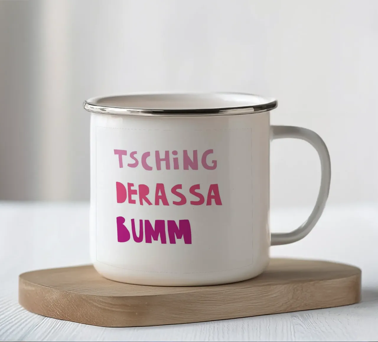 Tsching Derassa Bumm tazza in smalto da fraeuleinvonfuchs