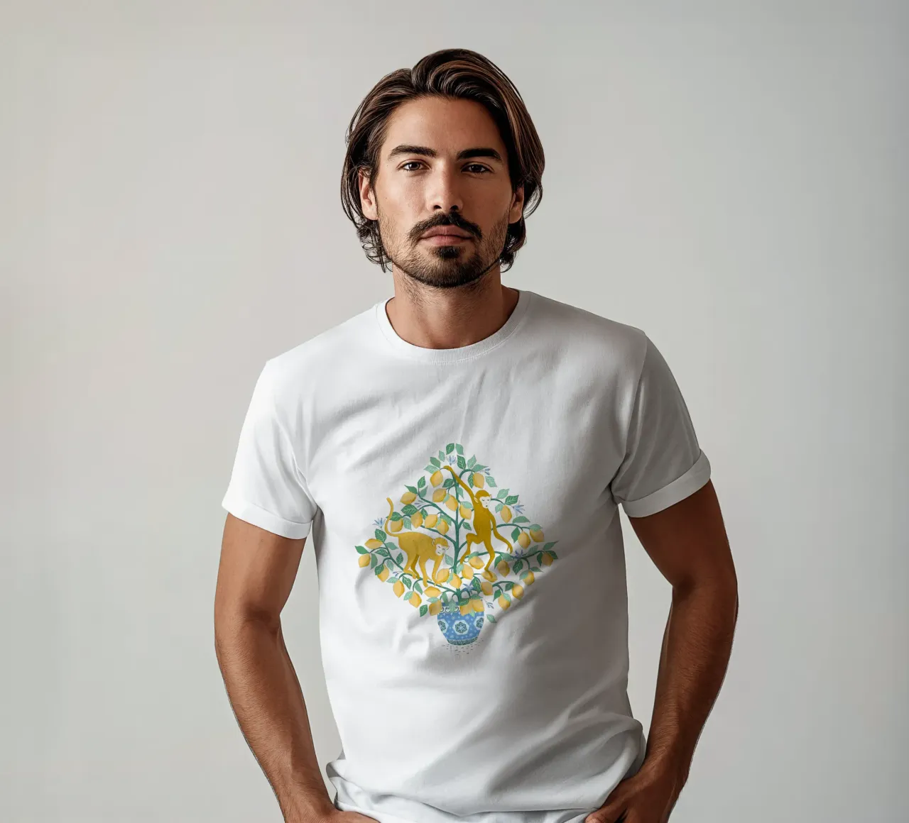 Monkeys in lemon tree t-shirt da Vivdesign