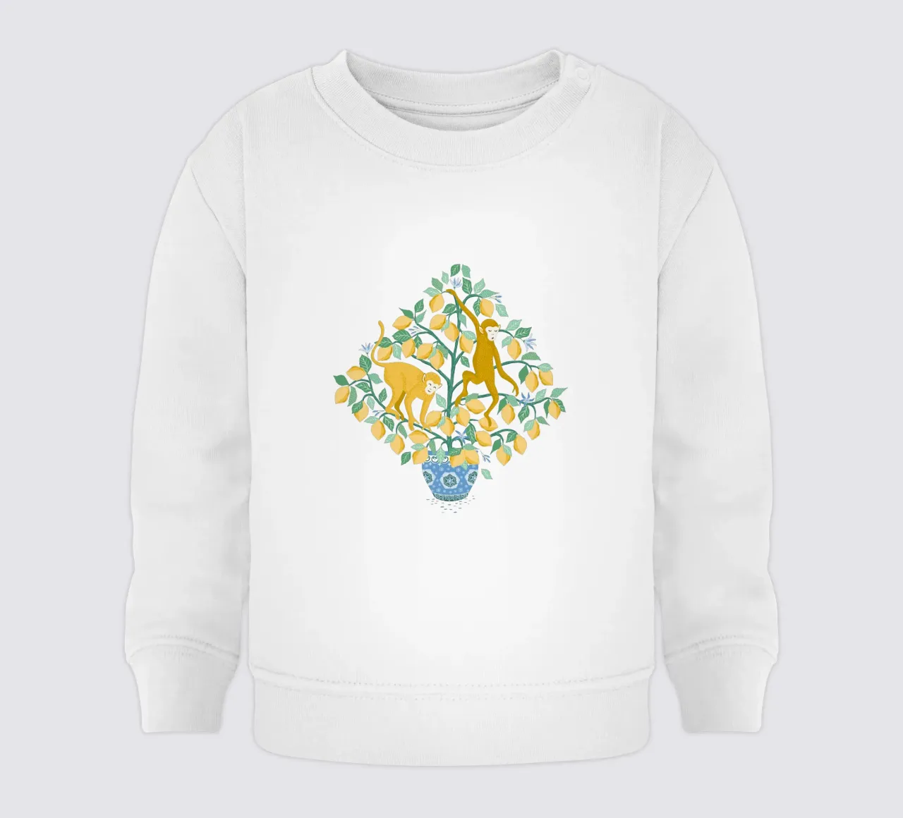Monkeys in lemon tree felpa neonato da Vivdesign