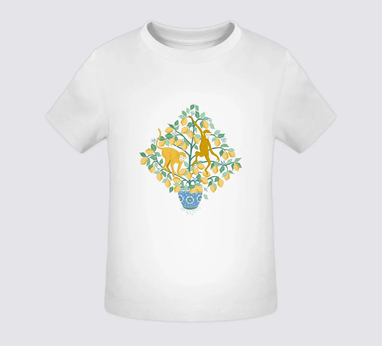 Monkeys in lemon tree maglietta neonato da Vivdesign