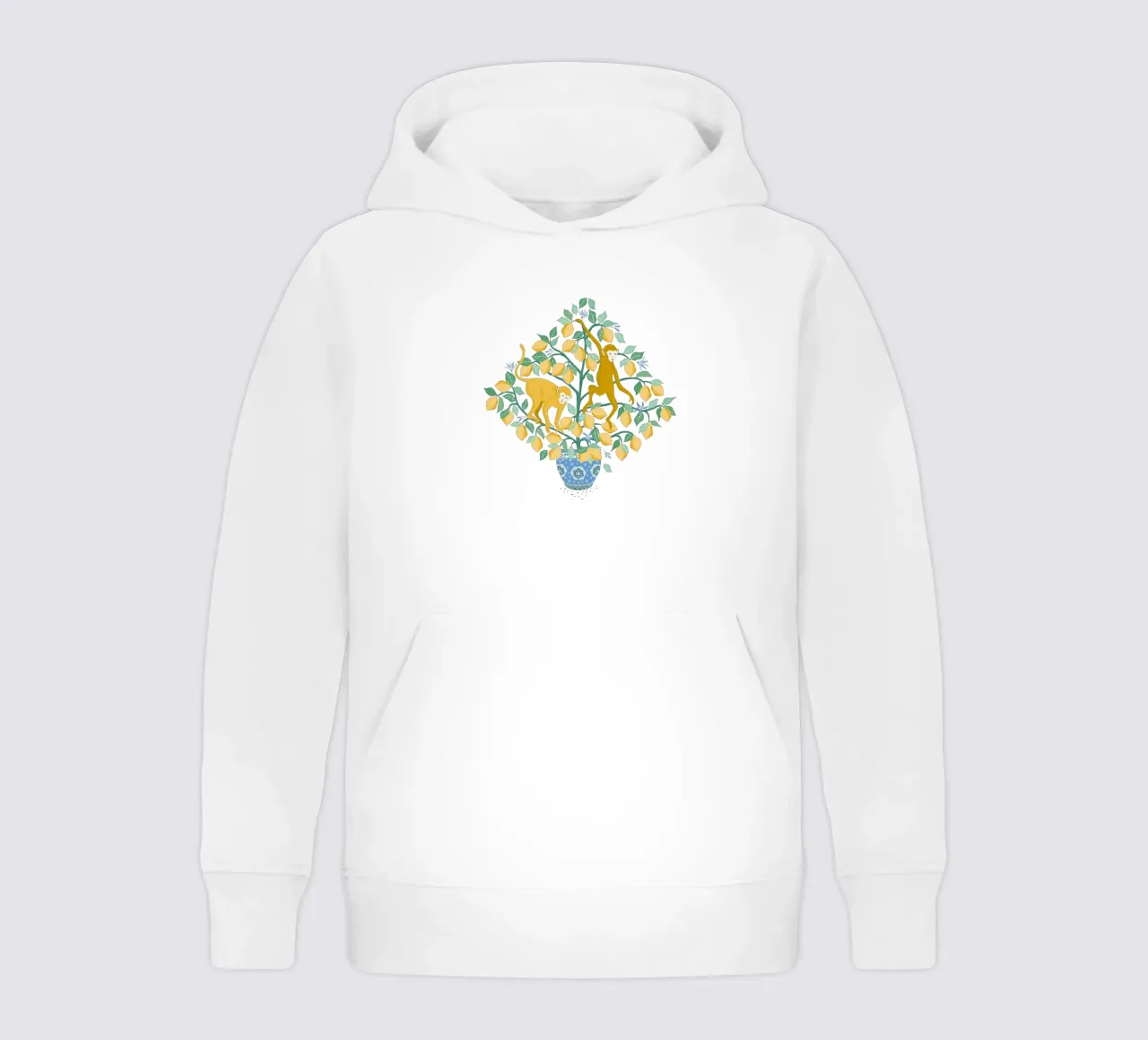 Monkeys in lemon tree felpa bambino con cappuccio da Vivdesign