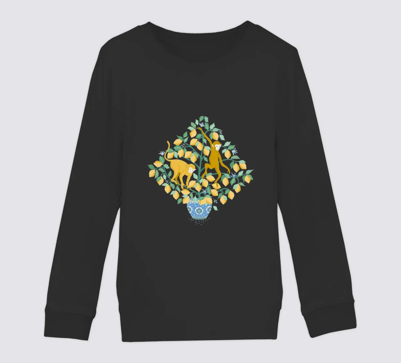 Monkeys in lemon tree felpa bambino da Vivdesign